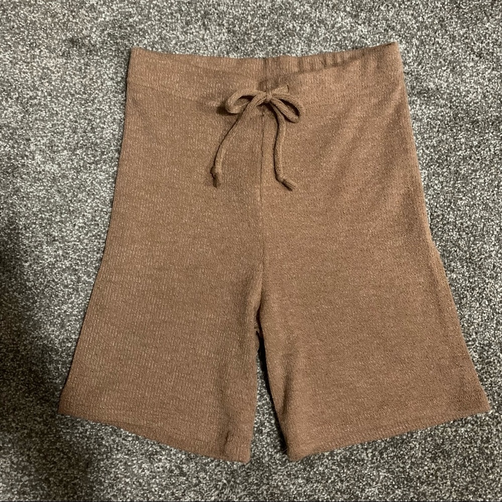 Soft Ribbed Lounge Biker Shorts